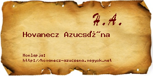 Hovanecz Azucséna névjegykártya
